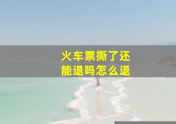 火车票撕了还能退吗怎么退