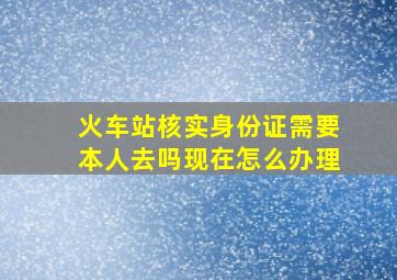 火车站核实身份证需要本人去吗现在怎么办理