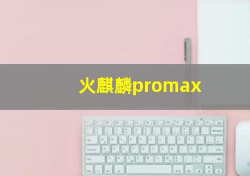 火麒麟promax