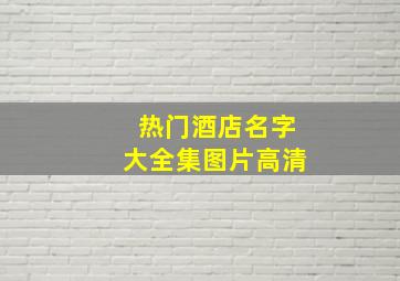 热门酒店名字大全集图片高清