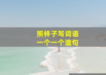 照样子写词语一个一个造句