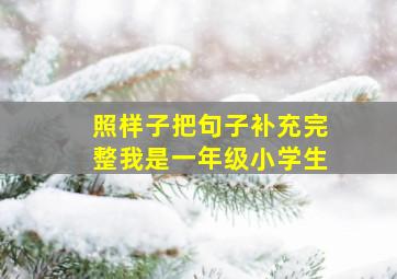 照样子把句子补充完整我是一年级小学生