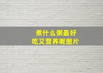 煮什么粥最好吃又营养呢图片