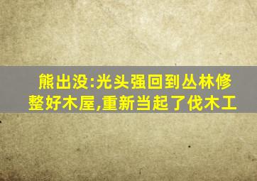 熊出没:光头强回到丛林修整好木屋,重新当起了伐木工