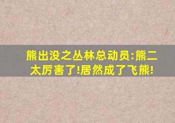 熊出没之丛林总动员:熊二太厉害了!居然成了飞熊!