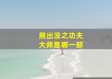 熊出没之功夫大师是哪一部