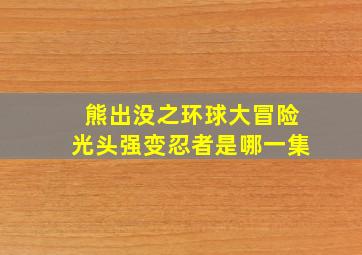 熊出没之环球大冒险光头强变忍者是哪一集