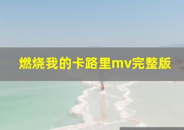 燃烧我的卡路里mv完整版