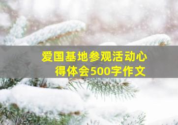 爱国基地参观活动心得体会500字作文