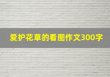 爱护花草的看图作文300字