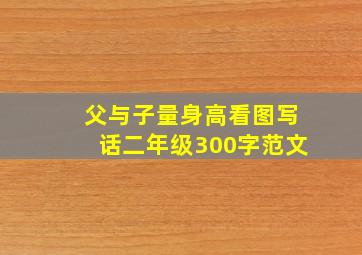 父与子量身高看图写话二年级300字范文