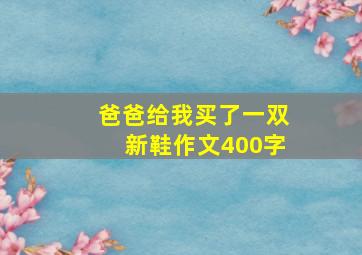 爸爸给我买了一双新鞋作文400字