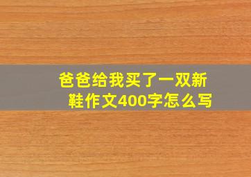 爸爸给我买了一双新鞋作文400字怎么写