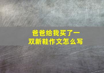 爸爸给我买了一双新鞋作文怎么写