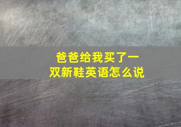 爸爸给我买了一双新鞋英语怎么说