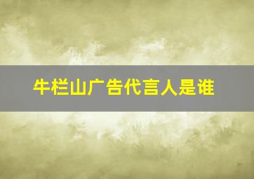 牛栏山广告代言人是谁