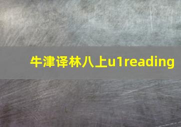 牛津译林八上u1reading