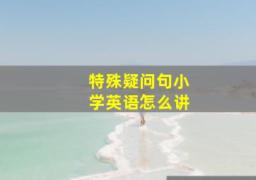 特殊疑问句小学英语怎么讲