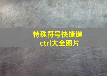 特殊符号快捷键ctrl大全图片