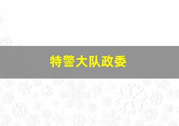 特警大队政委