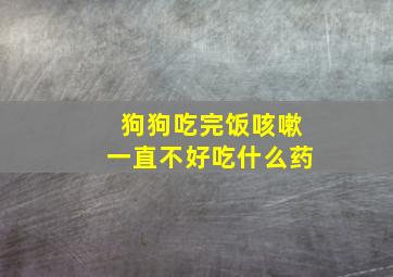 狗狗吃完饭咳嗽一直不好吃什么药