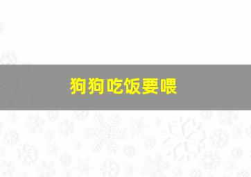 狗狗吃饭要喂