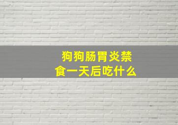 狗狗肠胃炎禁食一天后吃什么