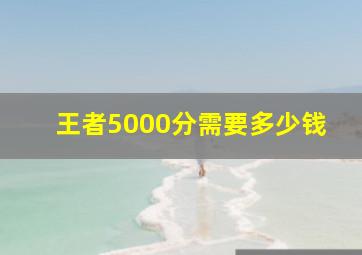 王者5000分需要多少钱