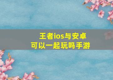 王者ios与安卓可以一起玩吗手游