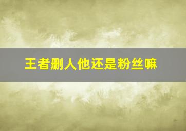 王者删人他还是粉丝嘛