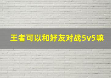 王者可以和好友对战5v5嘛