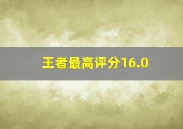 王者最高评分16.0