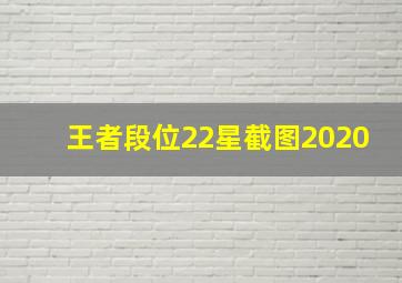 王者段位22星截图2020