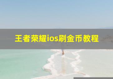 王者荣耀ios刷金币教程