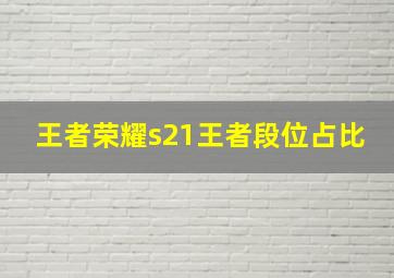 王者荣耀s21王者段位占比