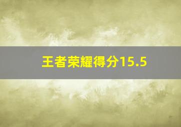 王者荣耀得分15.5