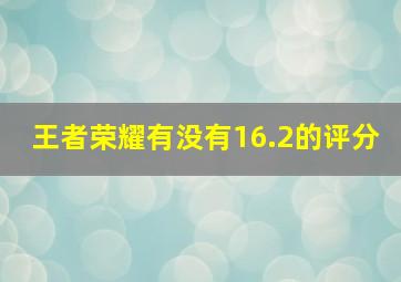 王者荣耀有没有16.2的评分