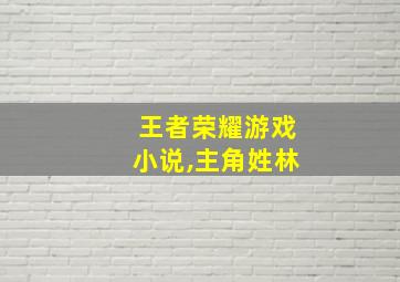 王者荣耀游戏小说,主角姓林