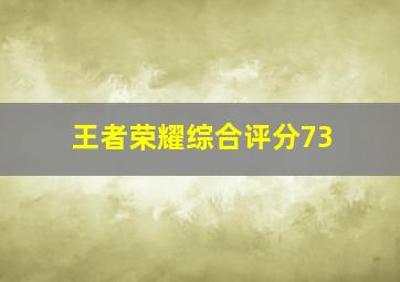 王者荣耀综合评分73