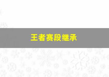 王者赛段继承