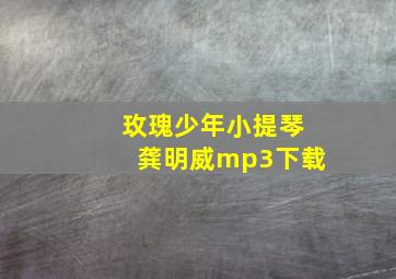 玫瑰少年小提琴龚明威mp3下载