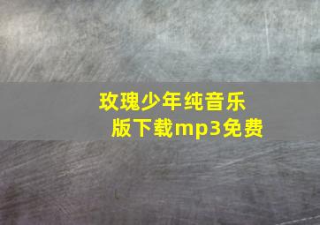 玫瑰少年纯音乐版下载mp3免费