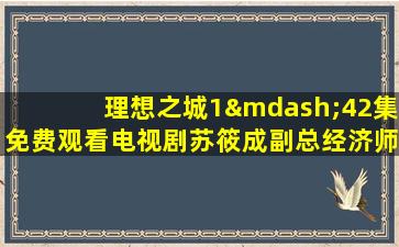 理想之城1—42集免费观看电视剧苏筱成副总经济师