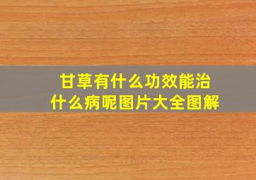 甘草有什么功效能治什么病呢图片大全图解