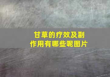 甘草的疗效及副作用有哪些呢图片