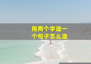 用两个字造一个句子怎么造