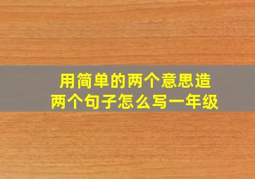 用简单的两个意思造两个句子怎么写一年级