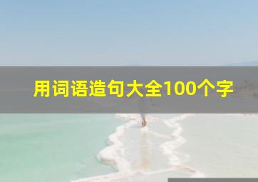 用词语造句大全100个字