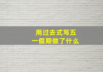 用过去式写五一假期做了什么