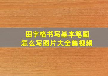 田字格书写基本笔画怎么写图片大全集视频